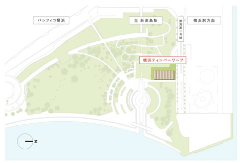 「横浜ティンバーワーフ」の所在地