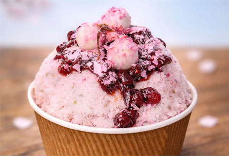 桜とあんこの塩ミルク